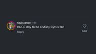 Fans react to Cyrus' new music track (Image via Instagram